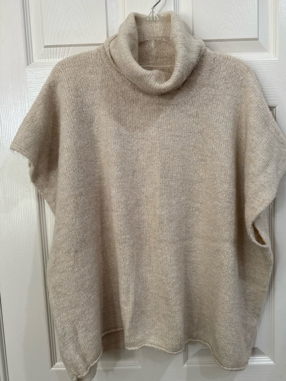 Universal Thread Cream Turtleneck Poncho Sweater